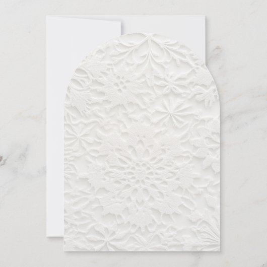  Winter Monogram White Wedding Invitation (Dos)