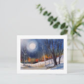 WINTER MOON-BRIEFKAART BRIEFKAART (Staand voorkant)