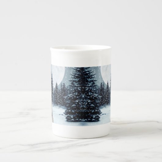 Winter Moon Husky Bone China Mok (Voorkant)