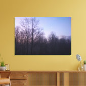 Winter Moon Morning Landscape Foto Canvas Afdruk (Insitu (Woonkamer))