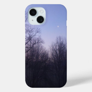 Winter Moon Morning Landscape Foto