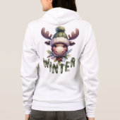 Winter Moose Theme Hoodie (Achterkant)