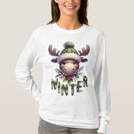 Winter Moose Theme T-shirt