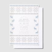 Winter Morning Ugly Sweater Christmas Party Vellum Uitnodigingen (Offset)