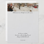 Winter Motif Åsögatan Briefhoofd Sjabloon (Voorkant / Achterkant)