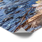 Winter Mountain 4k Wallpaper Simple Landscape Phot Poster (Hoek)