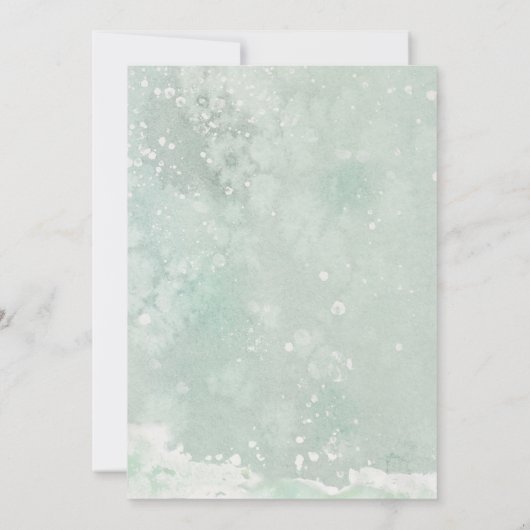 Winter Mountain 80e verjaardag uitnodiging (Achterkant)