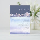 Winter Mountain Avond Details Behuizing Kaart (Staand voorkant)