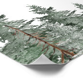 Winter Mountain Baby shower Welkom Digitaal bord Poster (Hoek)