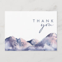 Winter Mountain bruiloft dank u Briefkaart