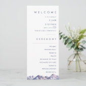 Winter Mountain bruiloft programma (Staand voorkant)