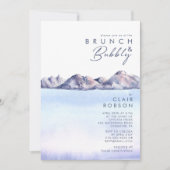 Winter Mountain Brunch et Bubbly Invitation (Devant)