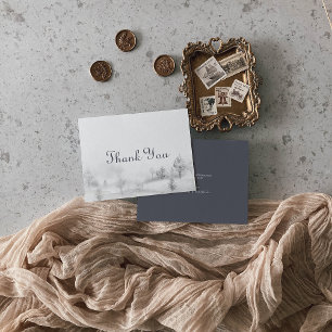 Winter Mountain Forest Wedding Bedankkaart