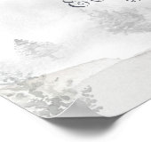 Winter Mountain Forest Wedding Honeymoon Fonds Poster (Hoek)