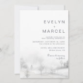 Winter Mountain Forest Wedding Kaart (Voorkant)
