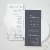 Winter Mountain Forest Wedding Programme Programma