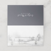 Winter Mountain Forest Weduwgoedkaart (Buitenkant ongevouwen)