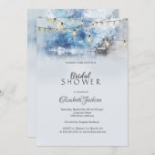 Winter Mountain Lake String Lights Kaart (Voorkant / Achterkant)