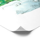 Winter Mountain Landscape Rocks Evergreen Trees Poster (Hoek)