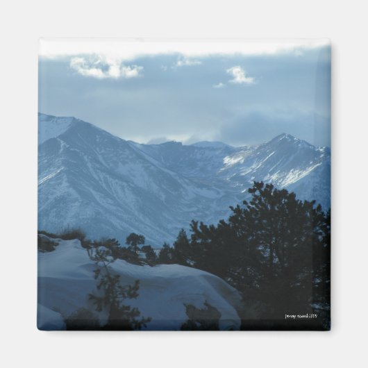 Winter Mountain Magnet Magneet (Voorkant)