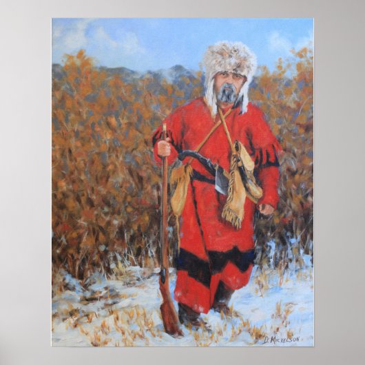 WInter Mountain Man Fine Art Poster (Voorkant)