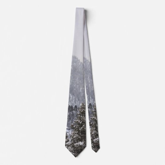 Winter Mountain Snow Stropdas (Voorkant)