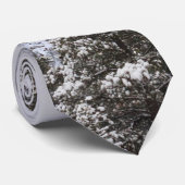 Winter Mountain Snow Stropdas (Opgerold)