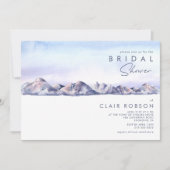 Winter Mountain Sunset bruids douche uitnodiging (Voorkant)