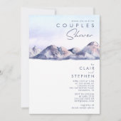Winter Mountain Sunset Couples Show Invitation (Devant)