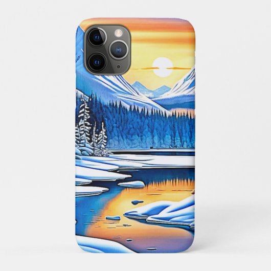 Winter Mountain Sunset Glow Case-Mate iPhone Case (Achterkant)