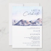 Winter Mountain Sunset Laten we de uitnodiging vie (Voorkant)