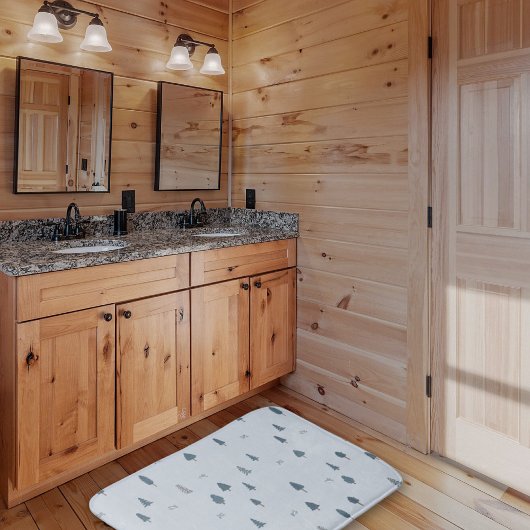 Winter Mountain Theme Nursery Badkamermat voor Jon Badmat