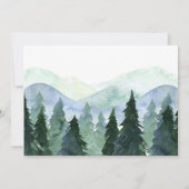 Winter Mountain Tree Scene Weddenschap Hartelijk d Kaart (Achterkant)