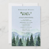 Winter Mountain Tree Scenersal Dinner Kaart (Voorkant)