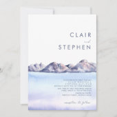 Winter Mountain Wedding Kaart (Voorkant)