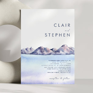 Winter Mountain Wedding Kaart