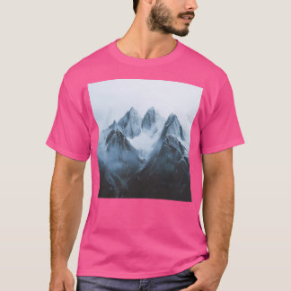 Winter Mountains Landschap Bergen Muur Art Acti T-shirt