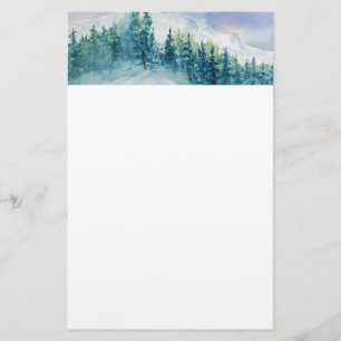 Winter Mountains Snow-kerstbrief Briefpapier