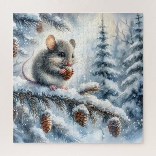 Winter Muis Puzzel (Verticaal)