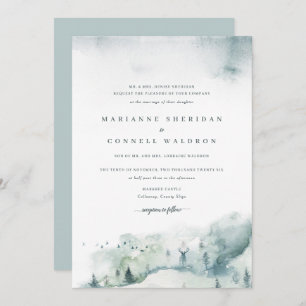 Winter Mystère I Formal Wedding Invitation Kaart