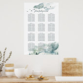 Winter Mystère Wedding Seating Chart Poster (Keuken)