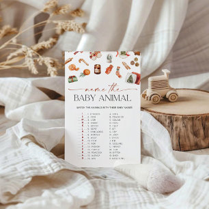 Winter Naam van de Baby Animal Baby shower Game