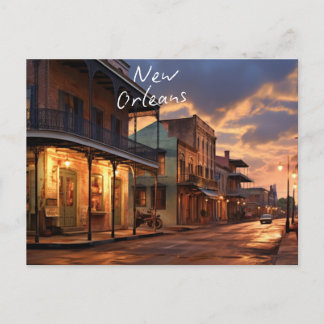"Winter Nachten in New Orleans" Feestdagenkaart