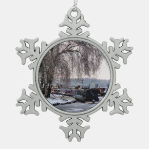 WINTER NARROWBOATS TIN SNEEUWVLOK ORNAMENT