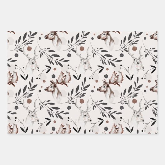 Winter Natuur Kerstmis Inpakpapier Vel (Voorkant)