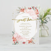 Winter niets Fancy gewoon liefde bruiloft foto Kaart (Staand voorkant)