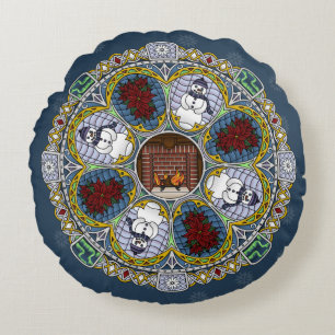 Winter Nieuwe Ronde Pillow Rond Kussen