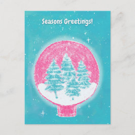 Winter Nieuwjaarsgroeten Feestdagenkaart