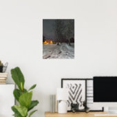 Winter Night Foto Poster (Thuiskantoor)
