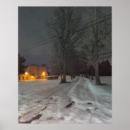 Winter Night Foto Poster (Voorkant)